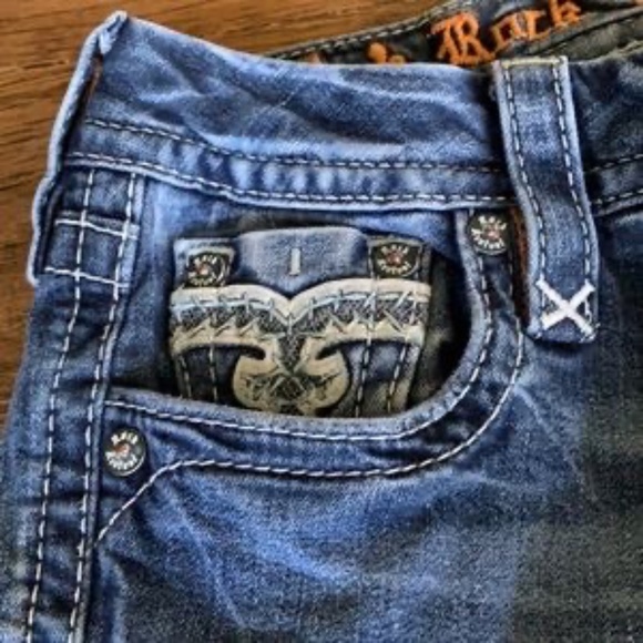 ROCK REVIVAL "ARDA" Faux Flap Pocket Easy Boot Jeans 31x31 - Picture 9 of 10